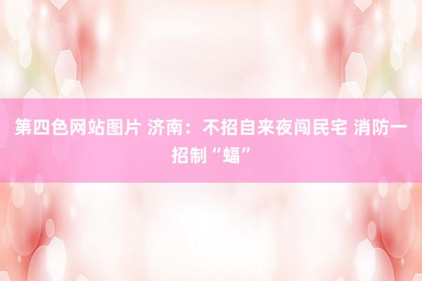 第四色网站图片 济南：不招自来夜闯民宅 消防一招制“蝠”