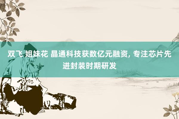 双飞 姐妹花 晶通科技获数亿元融资, 专注芯片先进封装时期研发