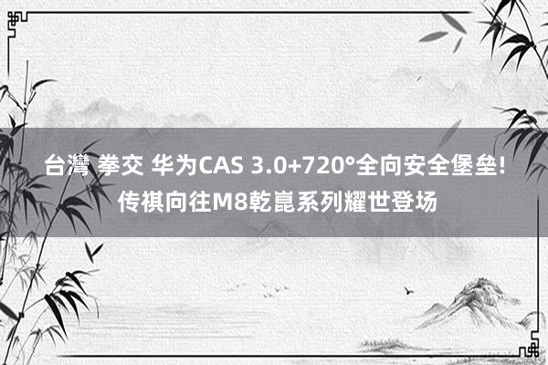 台灣 拳交 华为CAS 3.0+720°全向安全堡垒! 传祺向往M8乾崑系列耀世登场